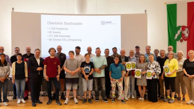 Hagen setzt Radrekord 2026: Mehr als 211.000 Kilometer und 35 Tonnen CO2 eingespart Hagen setzt Radrekord 2026: Mehr als 211.000 Kilometer und 35 Tonnen CO2 eingespart